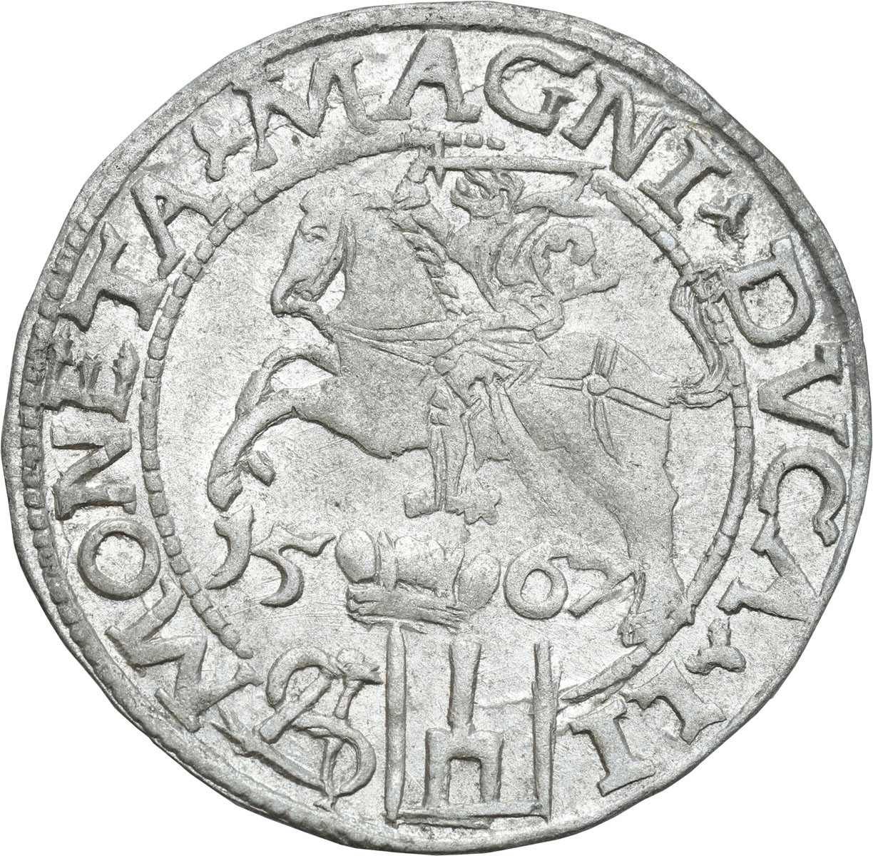 Zygmunt II August. Grosz na stopę polską 1567, Tykocin - PIĘKNY
